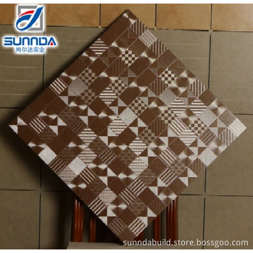600x600 hot sales metal finish floor tiles,with crossed grid form tiles,glazed porcelain floor tile